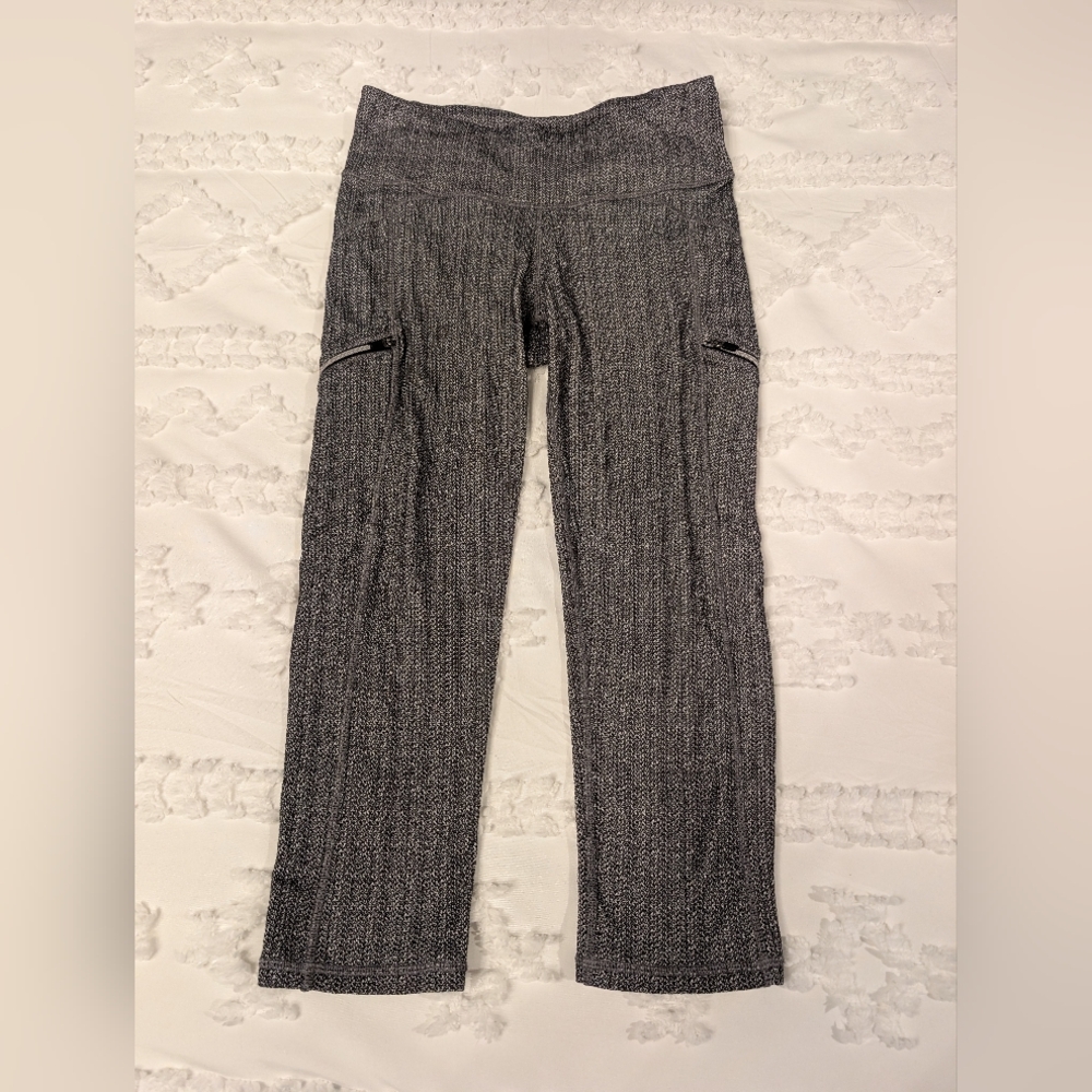 Athleta Charcoal Textured Leggings